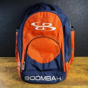 Boombah Superpack Baseball Softball Bat Bag Backpack Navy Orange Honeycomb